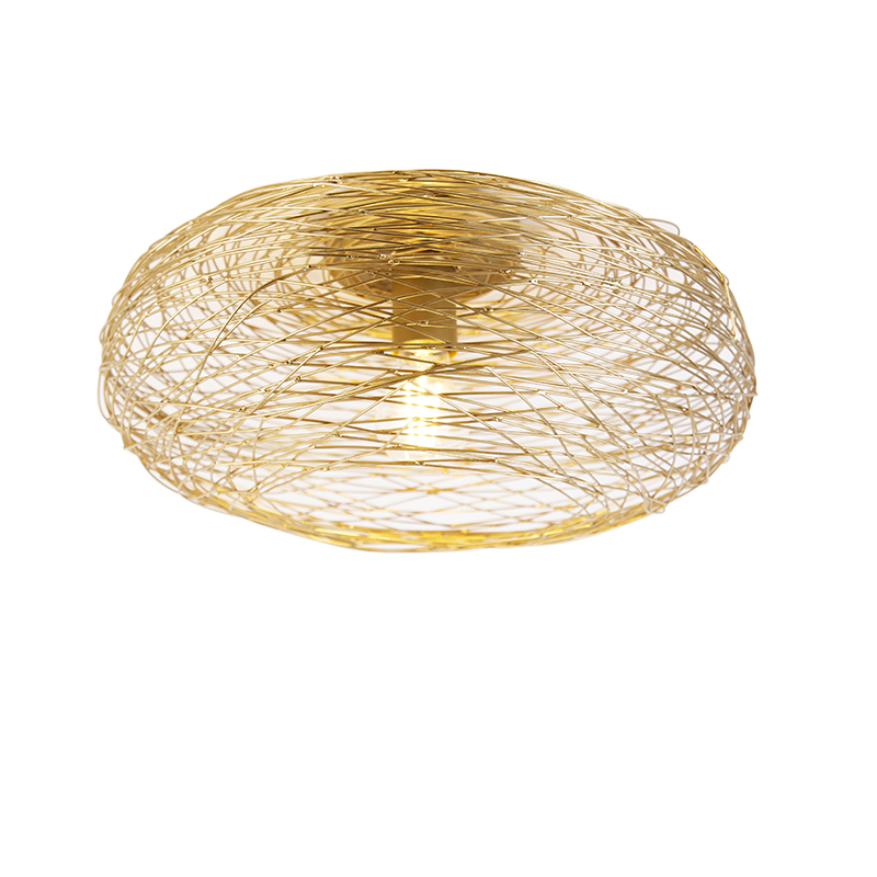 QAZQA Designerska lampa sufitowa złoty owalny - Sarella