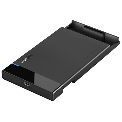 Ugreen Ugreen kieszeń na dysk HDD SSD obudowa dysku SATA 2,5'' USB 3.2 Gen 1 (5 Gbps) USB Typ C + kabel 0,5 m czarny (US221 50743) - Czarny US221 50743