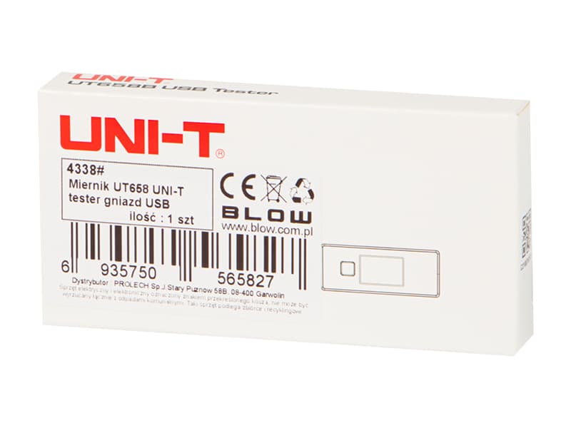 Miernik UT658 UNI-T tester gniazd USB