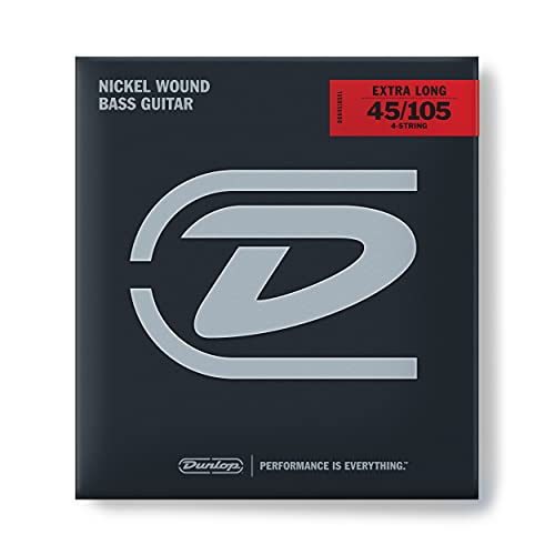 Dunlop Bass Nikiel DBN45105XL 4-strunowy zestaw strun basowych Medium .045-.105 Ekstra długi Mensur