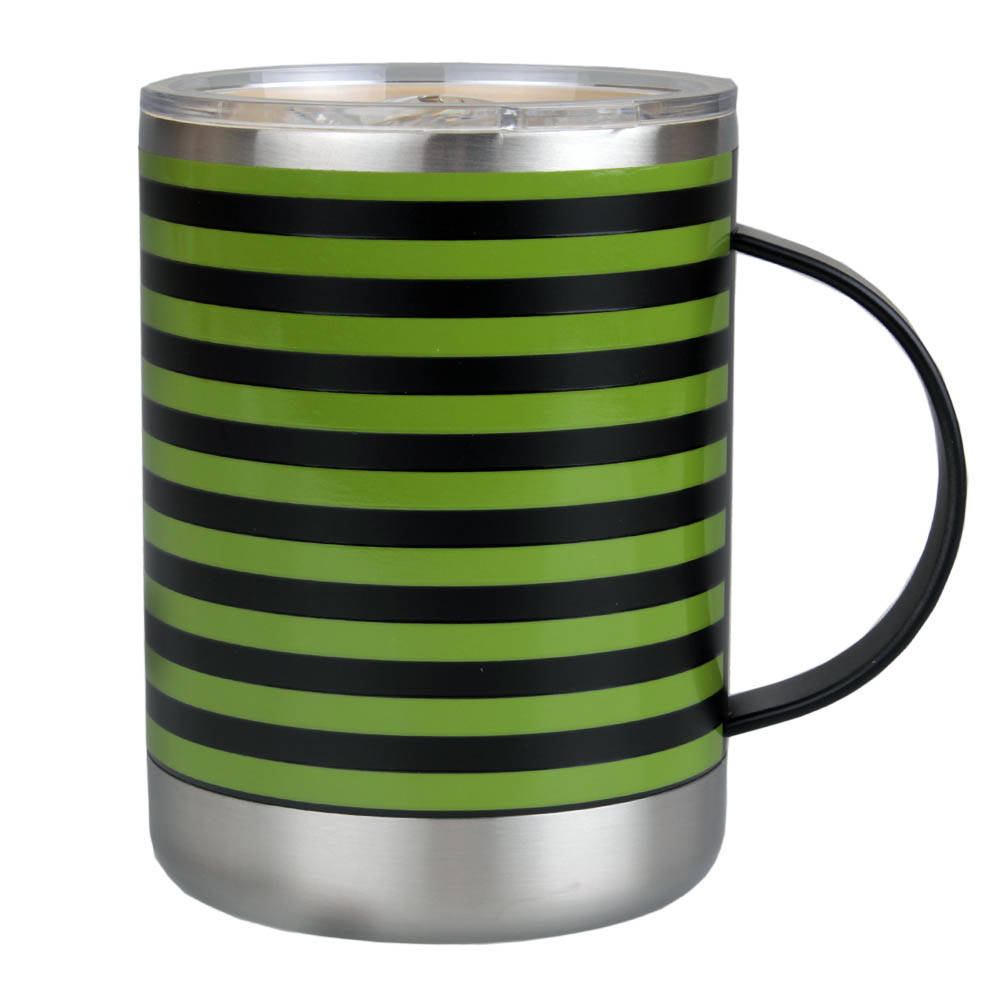 Asobu Kubek termiczny  z uchwytem Ultimate 360 ml Asobu - green stripe SM30 Green Stripe