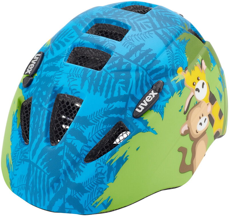 UVEX Kid 2 CC Kask Dzieci, niebieski/zielony 46-52cm 2022 Kaski dla dzieci S414982015