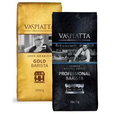 Vaspiatta Kawa ziarnista Gold Barista Arabica 1 kg + Kawa ziarnista Professional Barista 1kg