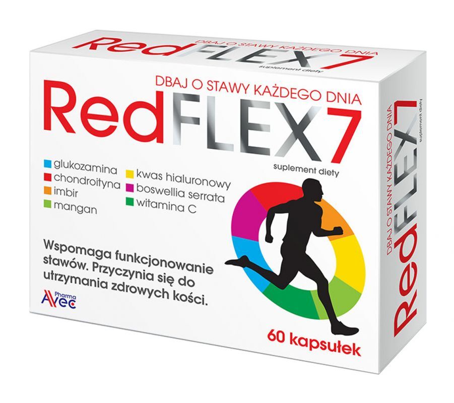 Avec Pharma Red FLEX 7, na stawy, 60 kapsułek