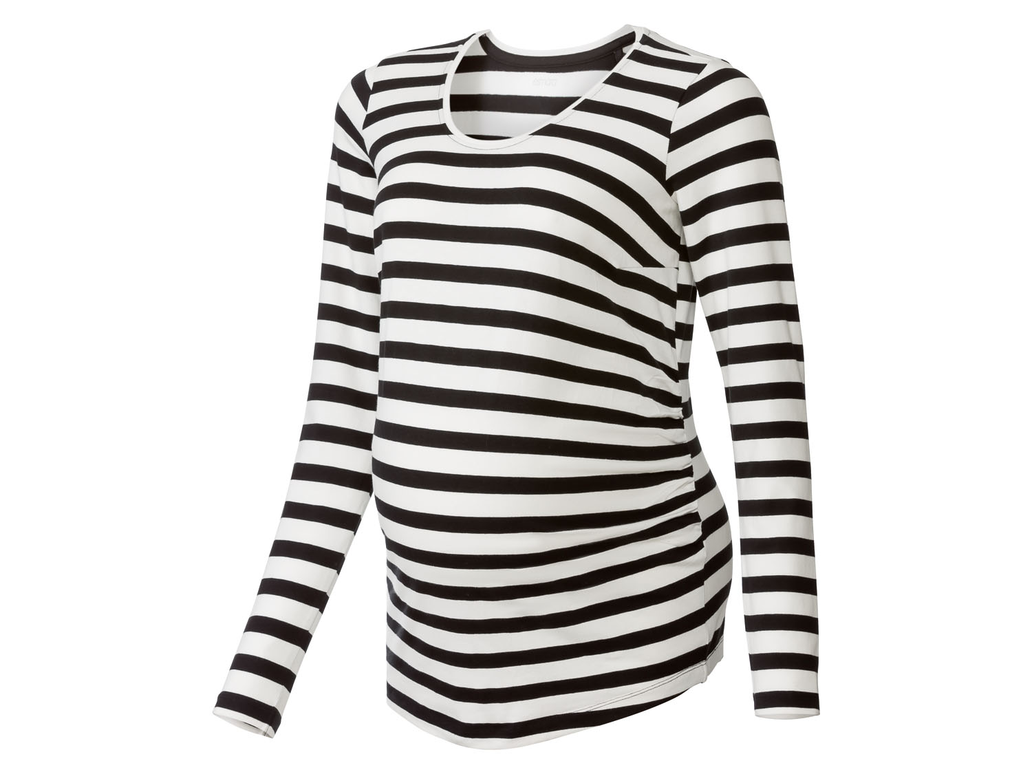 Odzież ciążowa - esmara Koszulka ciążowa z długim rękawem, 1 sztuka	 (XL (48/50), Paski czarny/biały) - grafika 1