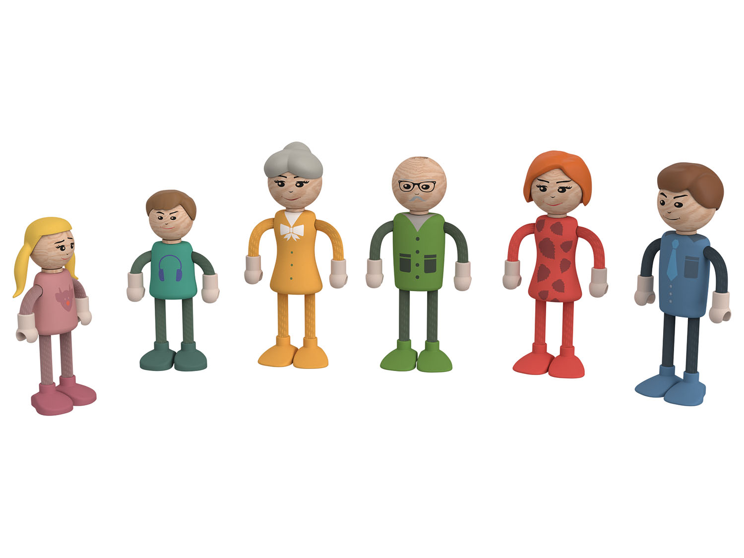 PLAYTIVE PLAYTIVE Zestaw drewnianych mebelków lub lalek, 1 komplet 4055334264785