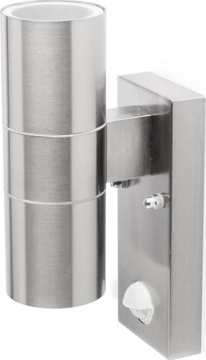 NoName lampa ścienna 5000.257L 110 x 65 x 230 mm stal nierdzewna srebrna twm_957035