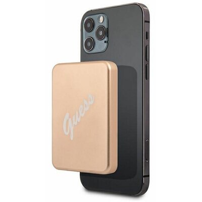 Guess Powerbank indukcyjny 5W 3000mAh złoty/gold MagSafe GUE001299