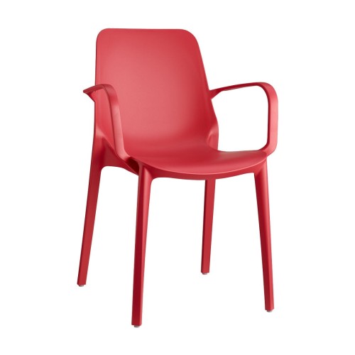 Scab Design Krzesło Ginevra - czerwony z podłokietnikami 2333 42