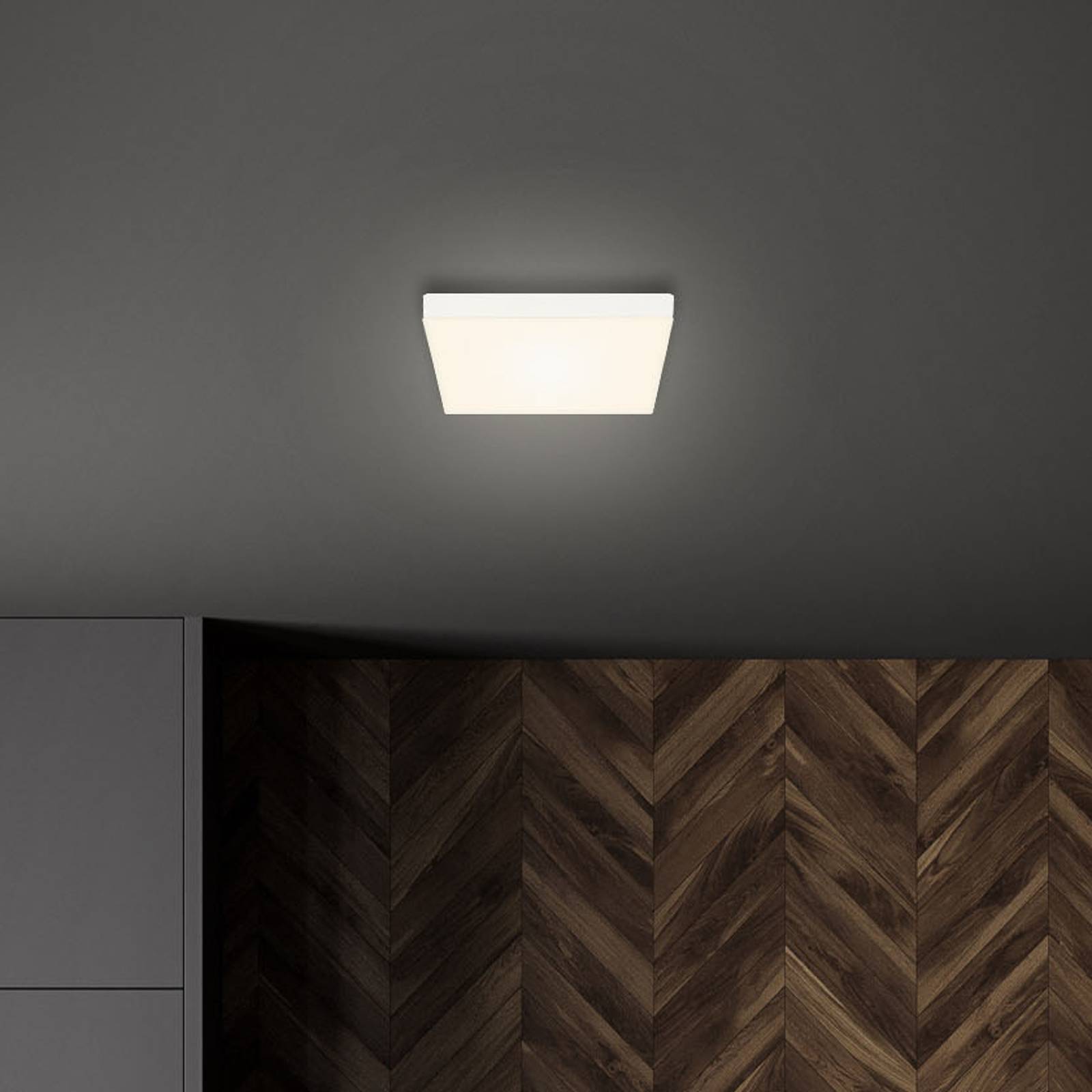 Briloner Lampa sufitowa LED Flame, 21,2 x 21,2 cm, biała