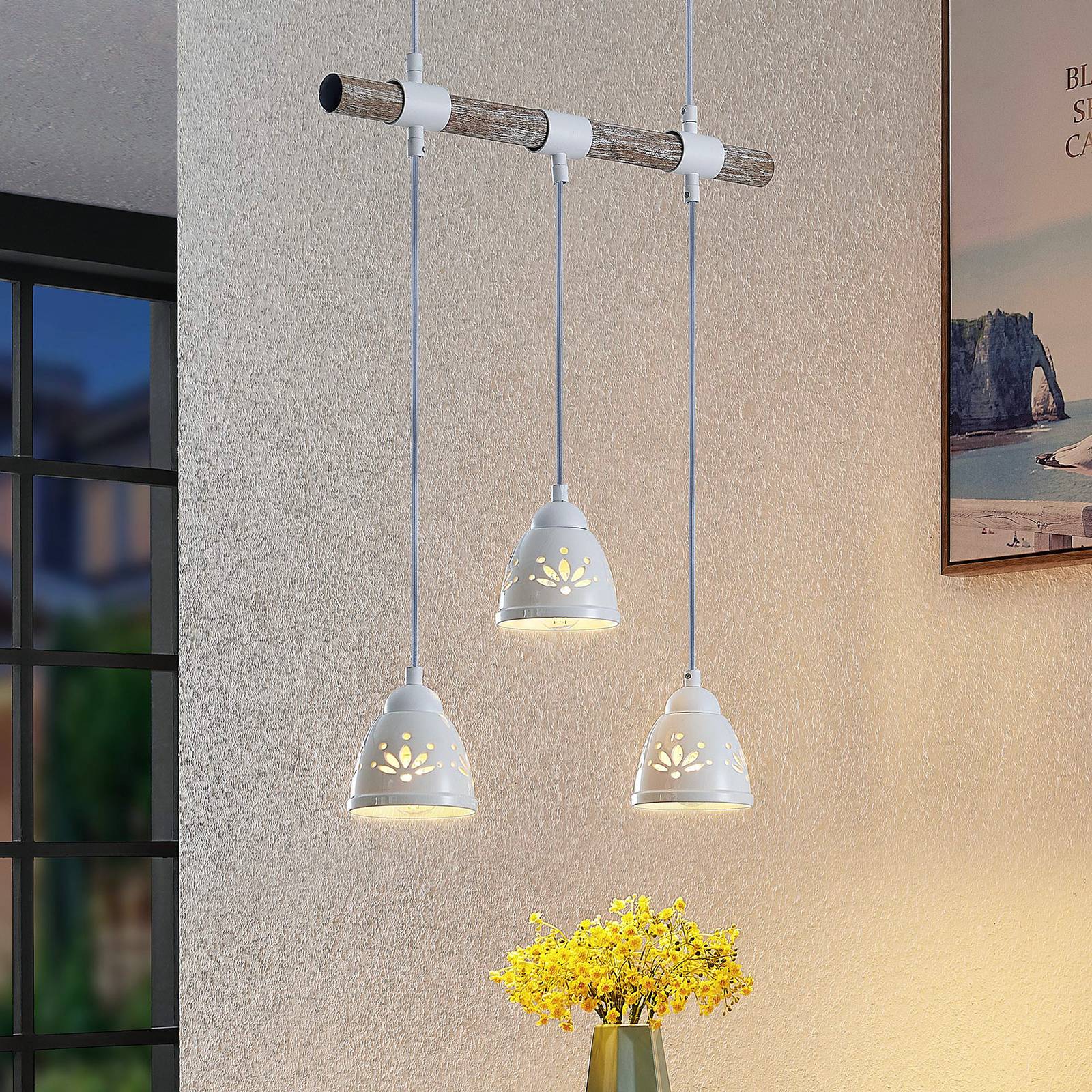 Lindby Pimana lampa wisząca, 3-punktowa