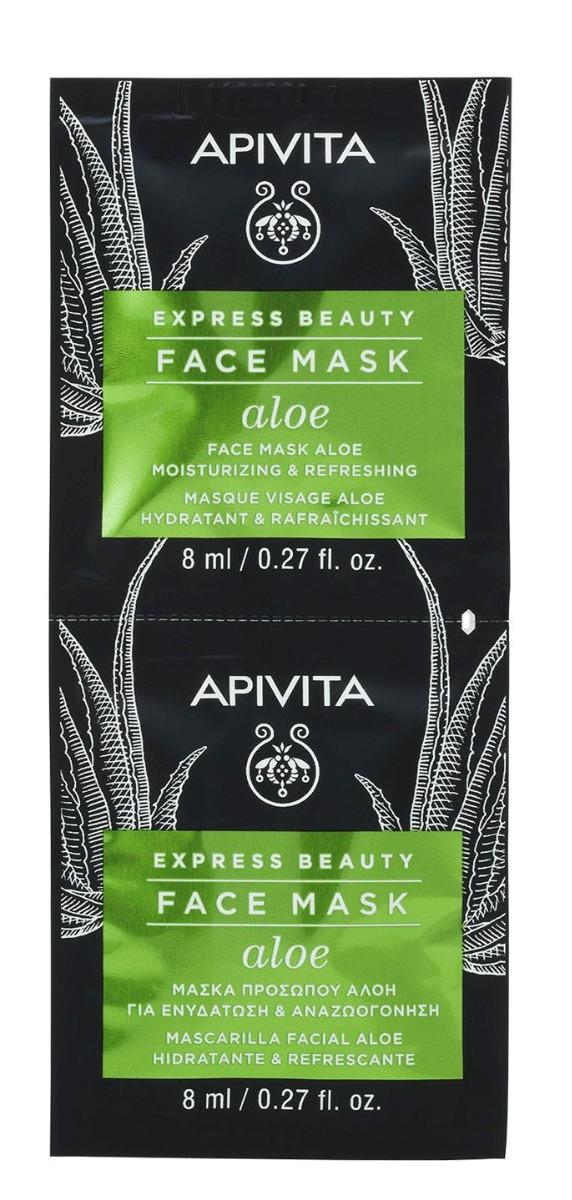 Apivita Apivita Express Beauty Aloes - nawilżająco-odświeżająca maseczka do twarzy 2x8ml
