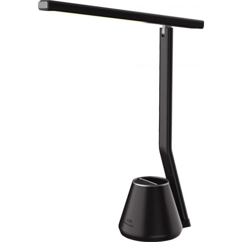 Czarna biurkowa lampka LED z przybornikiem - 6X S253 S6-S40