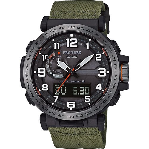 Casio PRW-6600YB-3ER, pasek, czarny, smycz, czarny, smycz