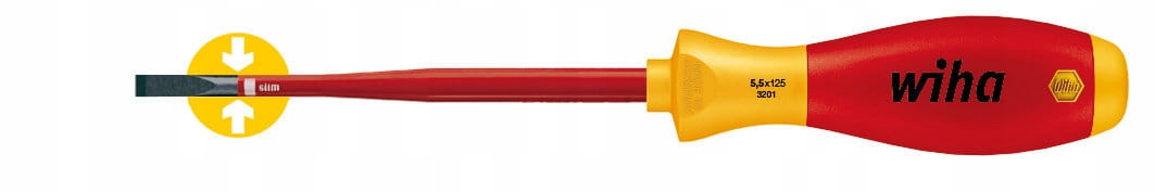 Wiha Wkrętak płaski 4,5 x 1,0 izolowany 1000V SlimFix 3201045125 35501 35501