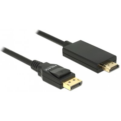 Delock KABEL DISPLAYPORT M->HDMI M 2M 4K CZARNY