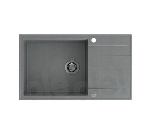 QUADRON Zlew EVAN 136 XL silver stone + syfon INOX