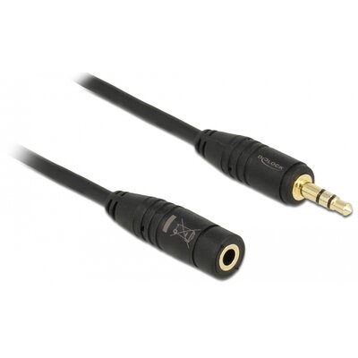 Delock Kabel Klinkeverl. 3,5mm - 3,5mm St/St 0.50m schwarz - 83762
