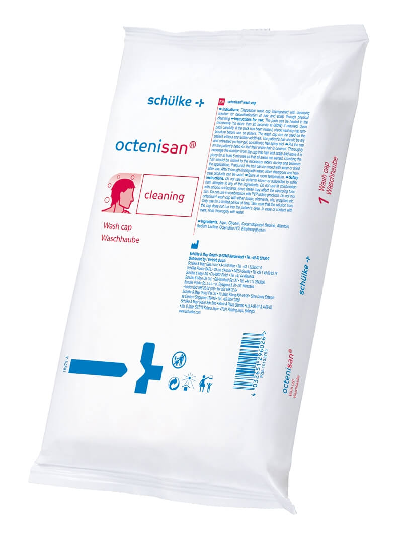 Schulke Octenisan Wash Cap czepek do mycia włosów i głowy bez użycia wody 1szt NN-MSH-DGC1-001