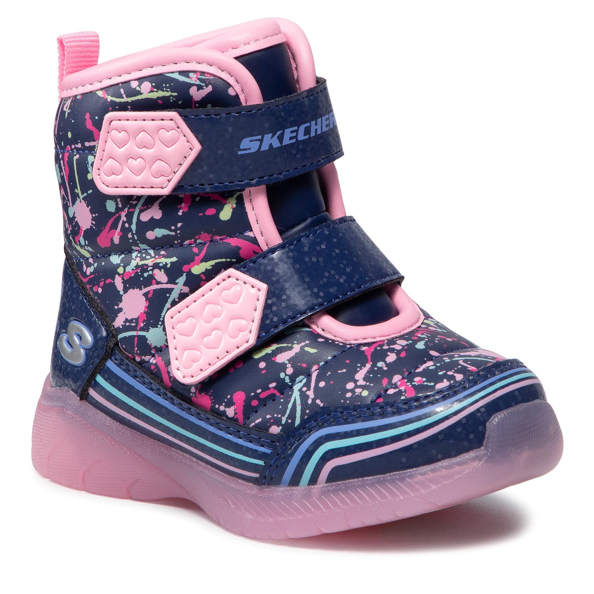 Śniegowce SKECHERS - Power Paint 302653N/NVMT Navy/Multi