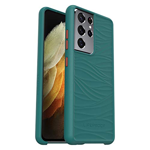LifeProof Wake Etui do Samsung Galaxy S21 Ultra 5G, Odporne na Wstrząsy, Odporne na Upadek do 2 Metrów, Cienkie Etui Ochronne, Wykonane z Odnawialnego Plastiku Oceanicznego, Niebieskie