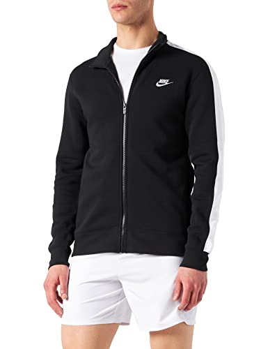 Nike Męska kurtka M NSW Club Bb TRK JKT, czarny/biały/czarny/biały., S DD7010
