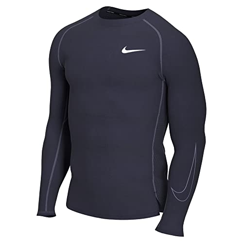 Nike Mens M NP DF Tight TOP LS, obsydian/Iron Purple/Iron Purple, XL DD1990