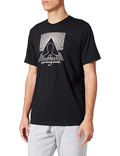 Nike Męski t-shirt M Nk Df Tee Db Yoga T-Shirt, czarny, M