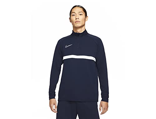 Nike Męski T-shirt Dri-FIT Academy, obsydian/biały/biały/biały, rozmiar 2XL CW6110-451