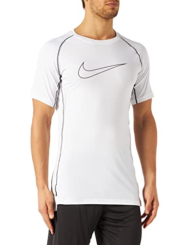 Nike Męski t-shirt M Np Df Tight Top Ss, biały/czarny/czarny, 3XL