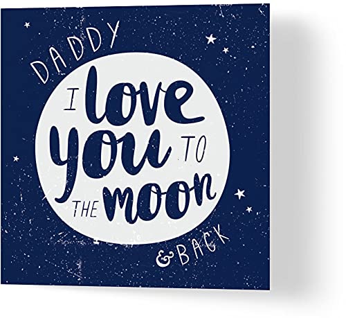 Wuzci Wuzci Kartka z życzeniami 'Daddy, I Love You to The Moon and Back' na Dzień Ojca 5056485028553