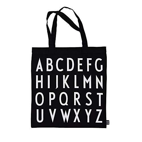 Design Letters Design Letters Ulubiona torba typu tote ABC czarna - 100% bawełna organiczna torba na ramię dla kobiet, certyfikat Öko-Tex, wielokrotnego użytku torba na zakupy dla kobiet dostępna w modnych kolorach 10502000ABC
