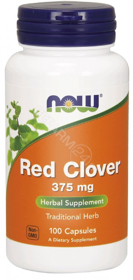 Now Foods Red Clover - Koniczyna Łąkowa 375 mg (100 kaps.)