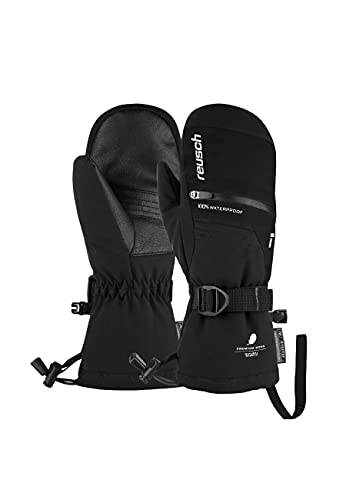 Reusch Chłopięce Lando R-tex Junior rękawiczki wyjątkowo ciepłe, wodoodporne i oddychające rękawiczki zimowe z puchem czarny czarno-srebrny 6.5