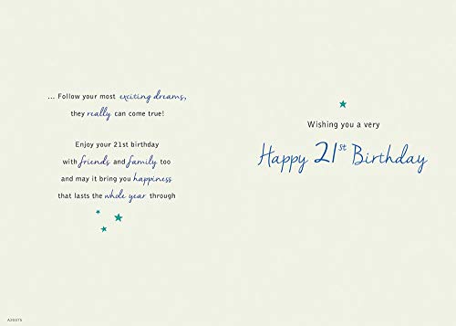 Piccadilly Greetings Group Ltd Goldmakr Age 21 męska karta urodzinowa - butelka piwa, okulary przeciwsłoneczne i iPod 23 x 16,25 cm A20075