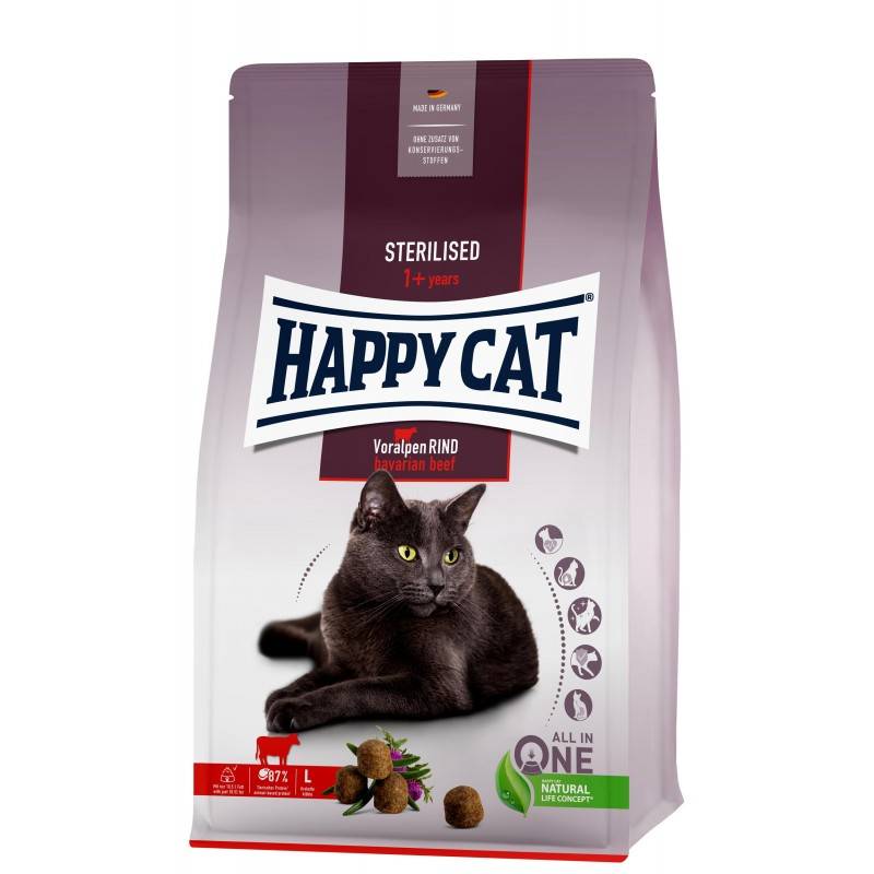 Happy Cat Supreme Sterilised, wołowina alpejska - 2 x 10 kg