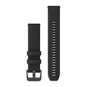 Garmin Silikonowy pasek Approach S42/Venu/Vivomove Style (20mm) -czarny z metalicznym zapięciem [010-13114-00] 010-13114-00