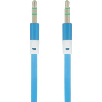 Kabel Audio Mini Jack 3,5mm Aux Gold Płaski