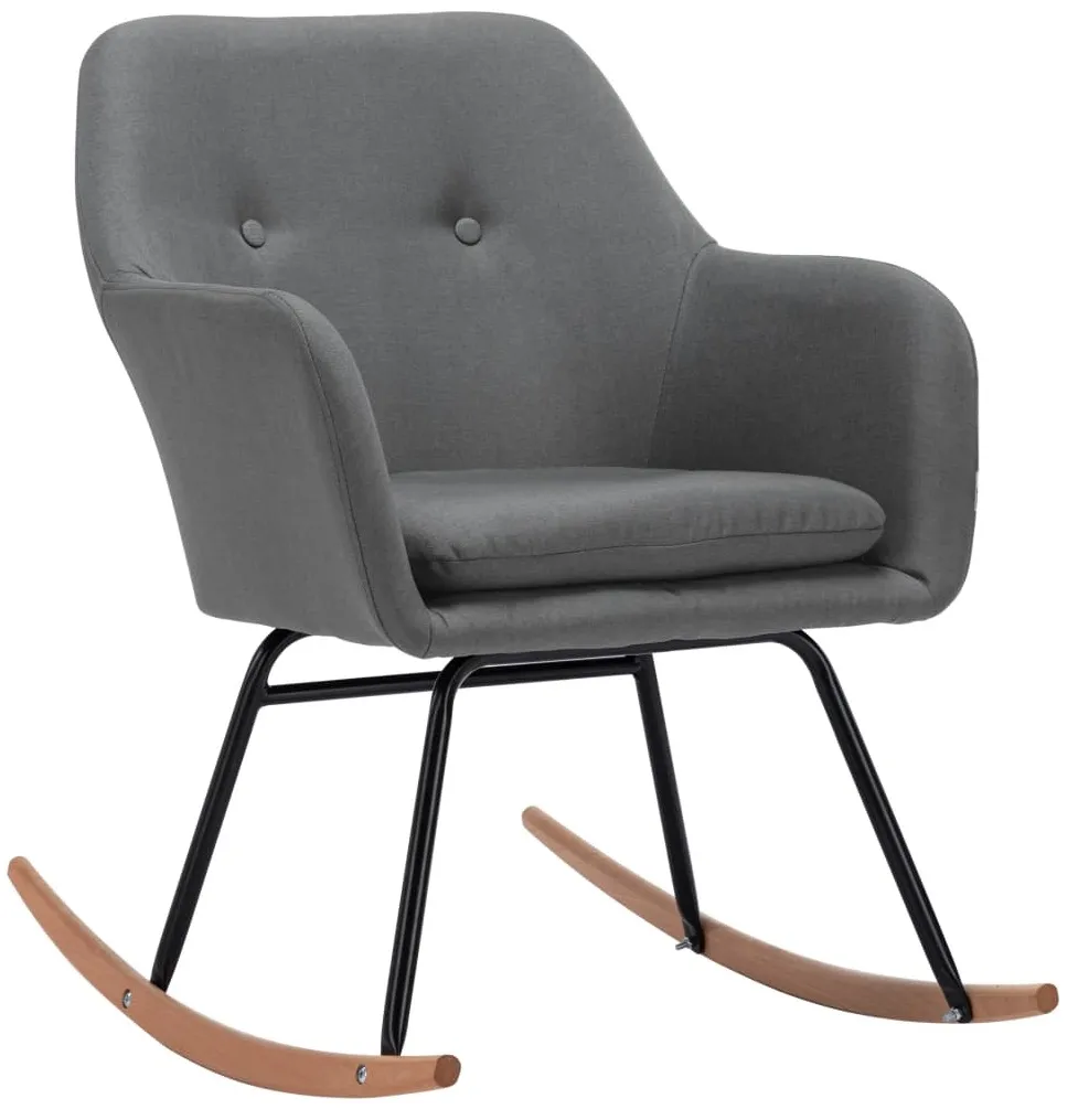 Jasnoszary nowoczesny fotel bujany C6-D65