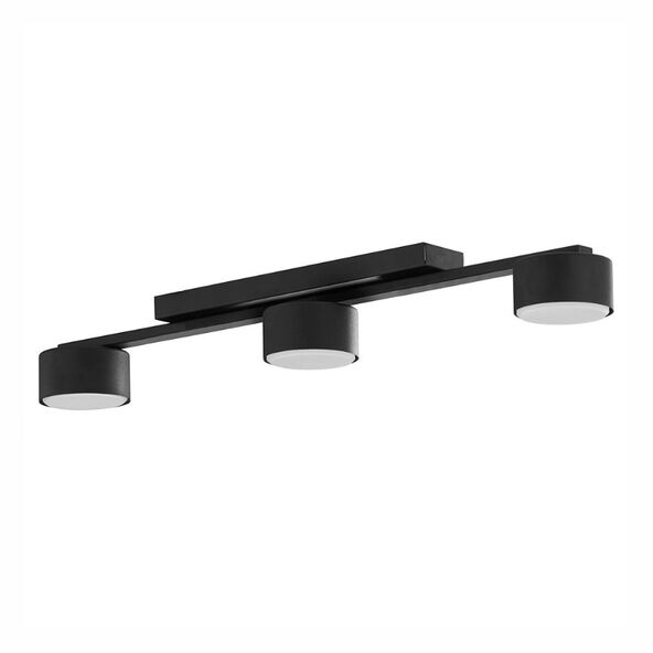 TK Lighting Lampa sufitowa do salonu DALLAS 3 GX53 10W LED wys. 7,5cm czarny TK6243