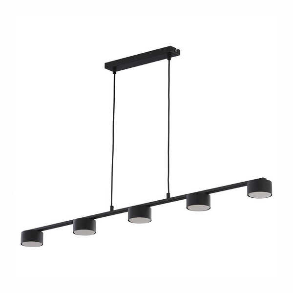 TK Lighting Lampa sufitowa do salonu DALLAS 5 GX53 10W LED wys. 105cm czarny TK6246
