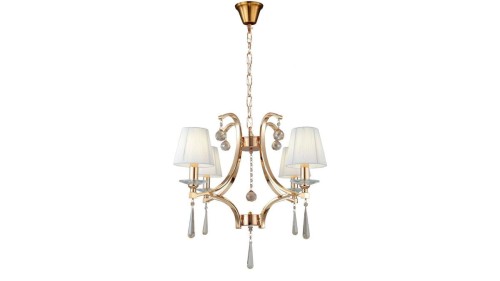 Lumina Deco Deco KLASYCZNY ŻYRANDOL KRYSZTAŁOWY ZŁOTY VENISIA W4 LDP 8810-4 (FGD)