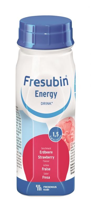 Fresubin Energy Drink, płyn odżywczy o smaku truskawkowym, 4 x 200 ml |Darmowa dostawa od 199,99 zł !!! 3190661