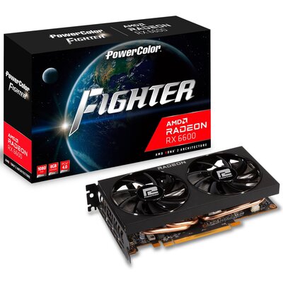 PowerColor Radeon RX 6600 Fighter - 8GB GDDR6 RAM - Karta graficzna AXRX 6600 8GBD6-3DH