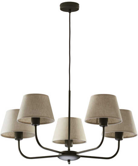 TK Lighting Stylowa lampa wisząca CHICAGO E27 60W szer. 70cm beżowy TK3989