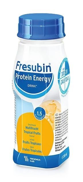 FRESENIUS KABI Fresubin Protein Energy Drink o smaku owoców tropikalnych 4 x 200 ml