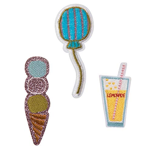 LÄSSIG Naklejka tekstylna samoprzylepna, do naprasowania/tekstylia Woven Sticker Stick on, słoneczny, Einheitsgröße, plecak