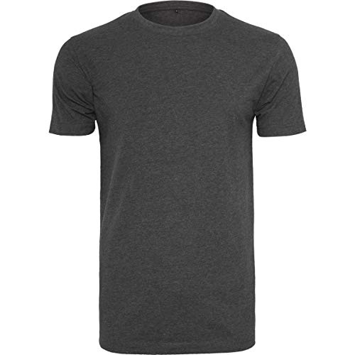 Build Your Brand Build Your Brand Męski T-shirt okrągły Neck, Charcoal, L