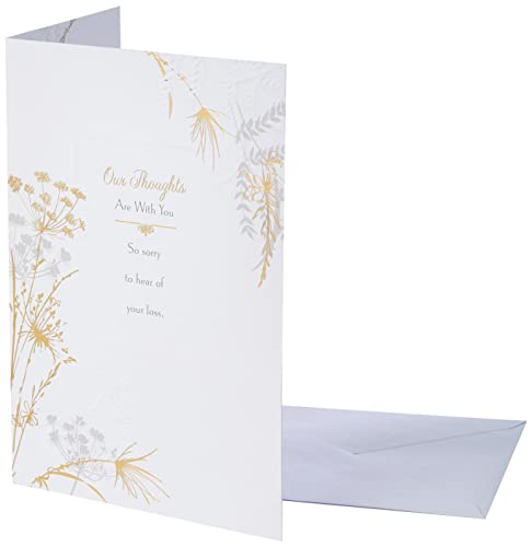 Hallmark Sympathy współczesna złota folia kartka z literami - średnia