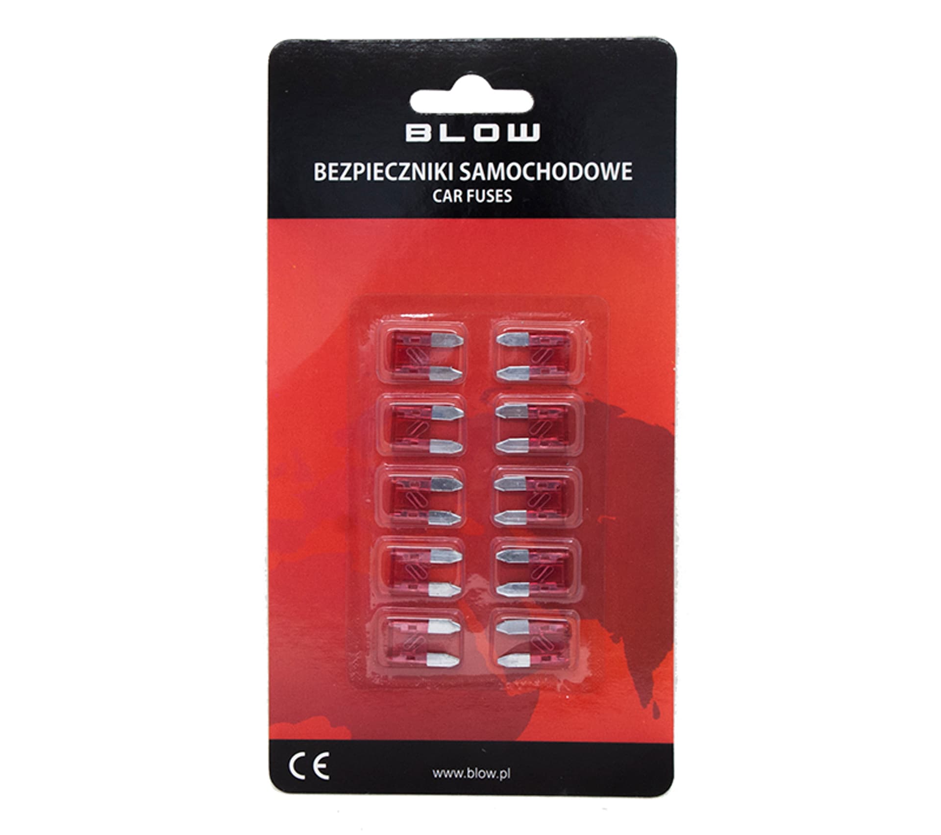 10 szt. Bezpiecznik samoch.MINI 10A         (1PH)